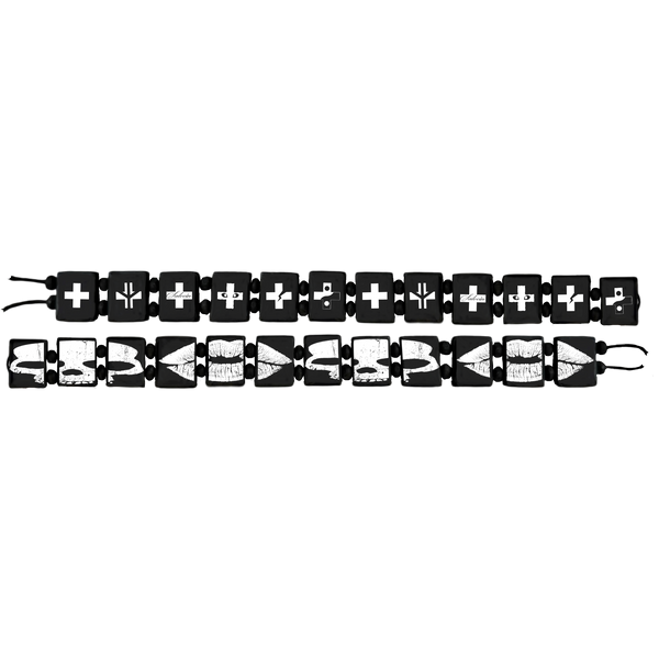 Black Cross / Kiss of Death Bracelet